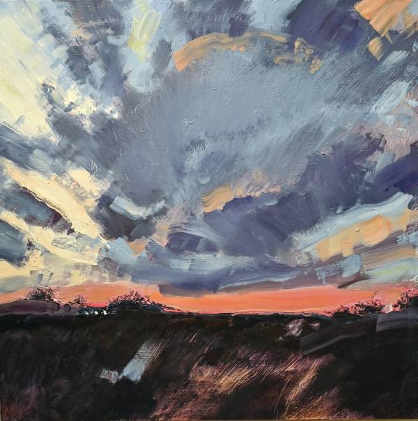 - Oil on Canvas, Painting by Jill Hudson, measuring 30 x 30 cm (H x W) framed at 34 x 34 cm £425